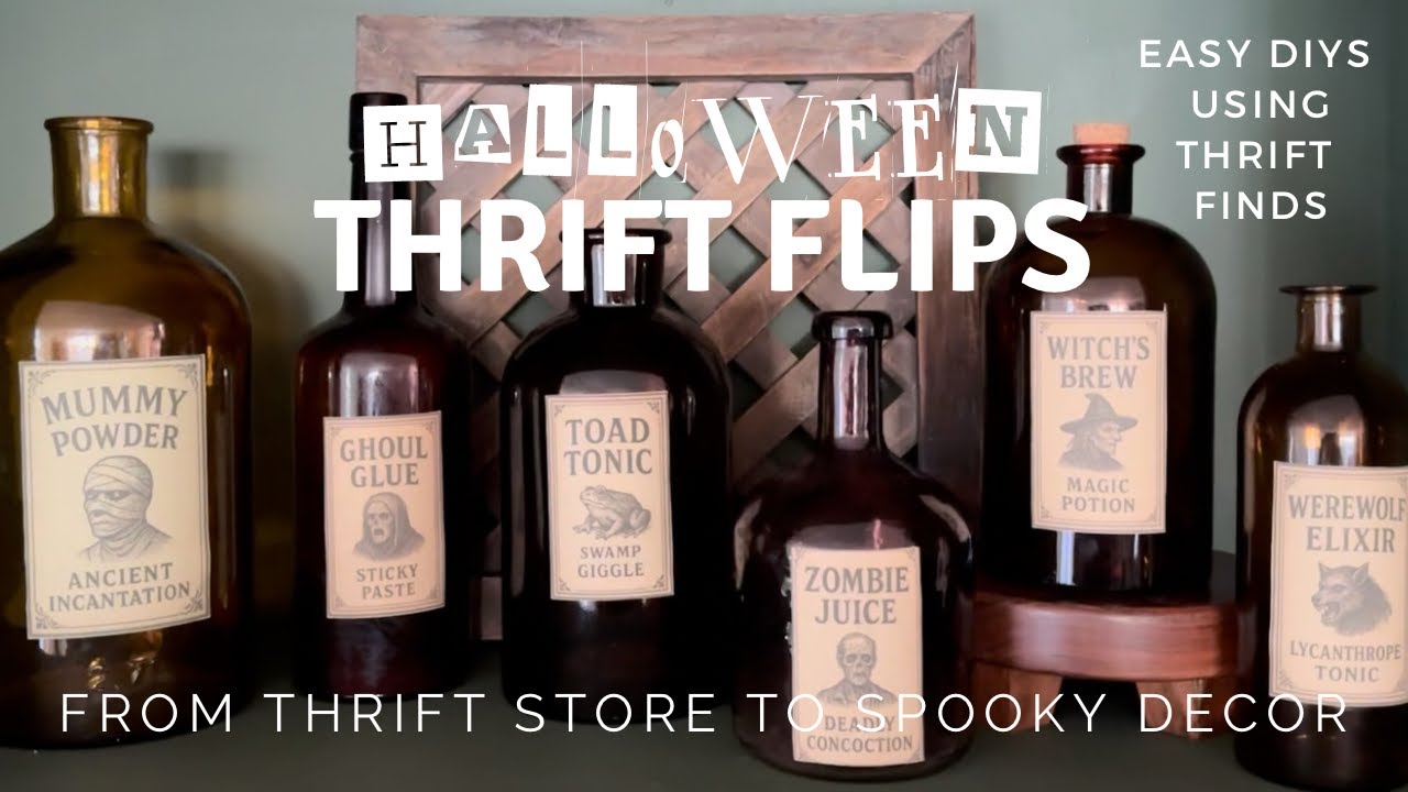 GOODWILL HALLOWEEN THRIFT FLIPS | BUDGET FRIENDLY HALLOWEEN DIY DECOR #thriftflip #diy #halloween