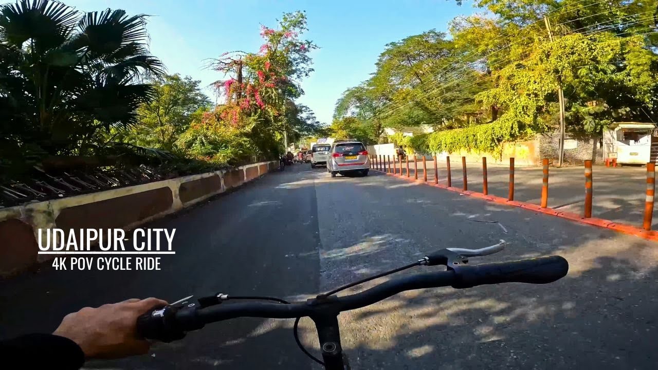 Cycling Through the Streets of UDAIPUR - 4K Drive around the City of Lakes - Udaipur, Rajasthan