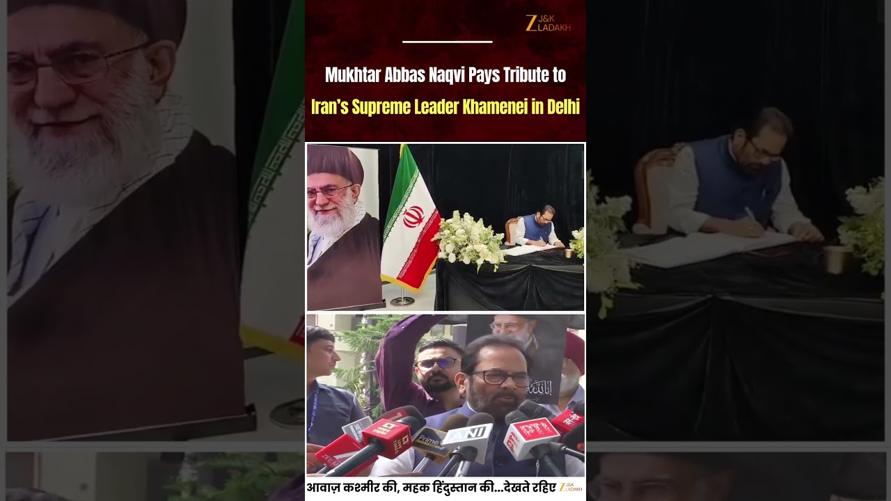 Mukhtar Abbas Naqvi Pays Tribute to Iran&rsquo;s Supreme Leader Khamenei in Delhi