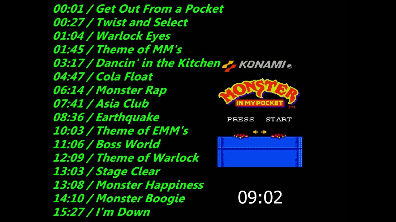 Nes: Monster In My Pocket Soundtrack
