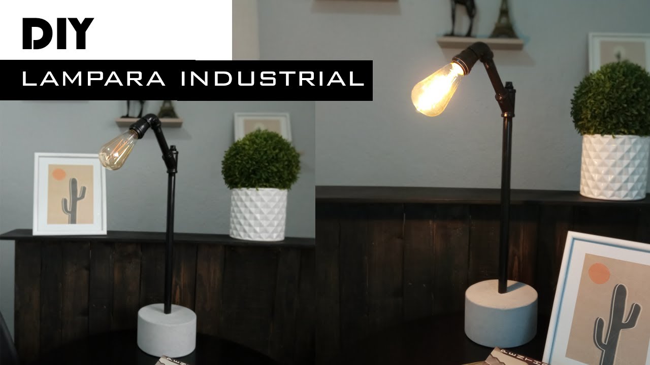 😍 Como hacer una LAMPARA de MESA (ESTILO INDUSTRIAL) con tuberías recicladas DIY 💰😱