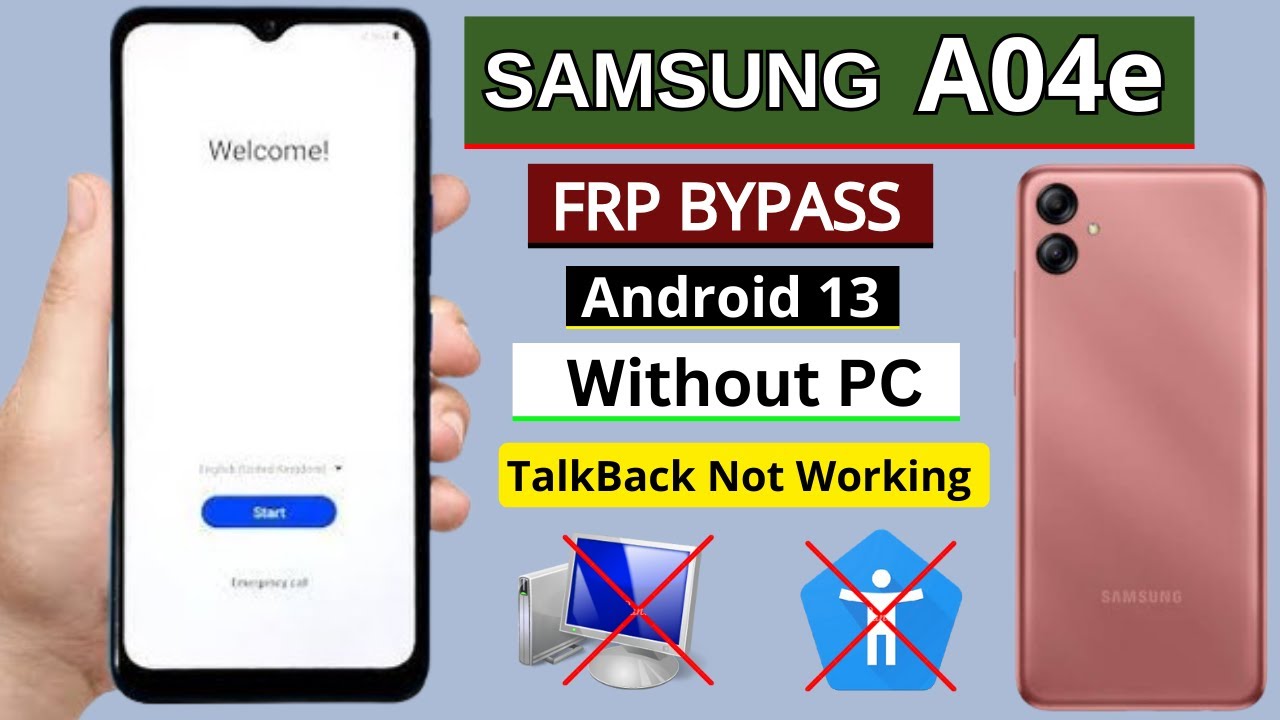 Samsung A04e Frp Bypass Android 13 Without PC Google Account Unlock | Talk-back Not Working