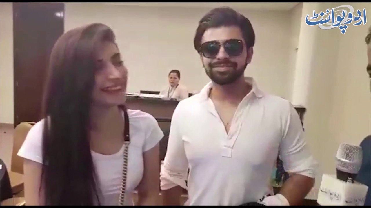 Farhan Saeed And Urwa Hocane in Dubai Stadium - PSL 3 - Urdu Point