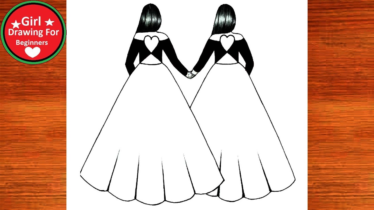 Best Friend / Beautiful Girl Drawing For Beginners !