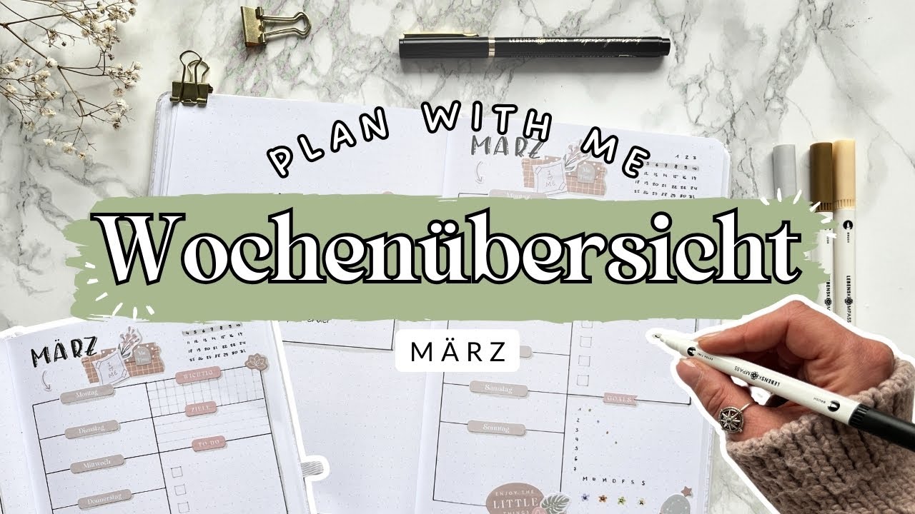 Bullet Journal Setup (Deutsch) | Wochenübersicht 🌷 PLAN WITH ME