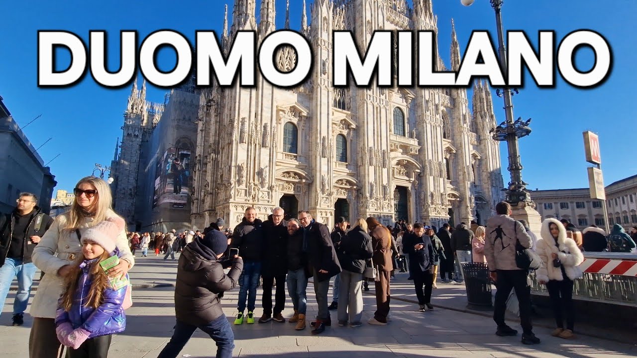 Beautiful Saturday Walking Tour 4K in Milan. 
