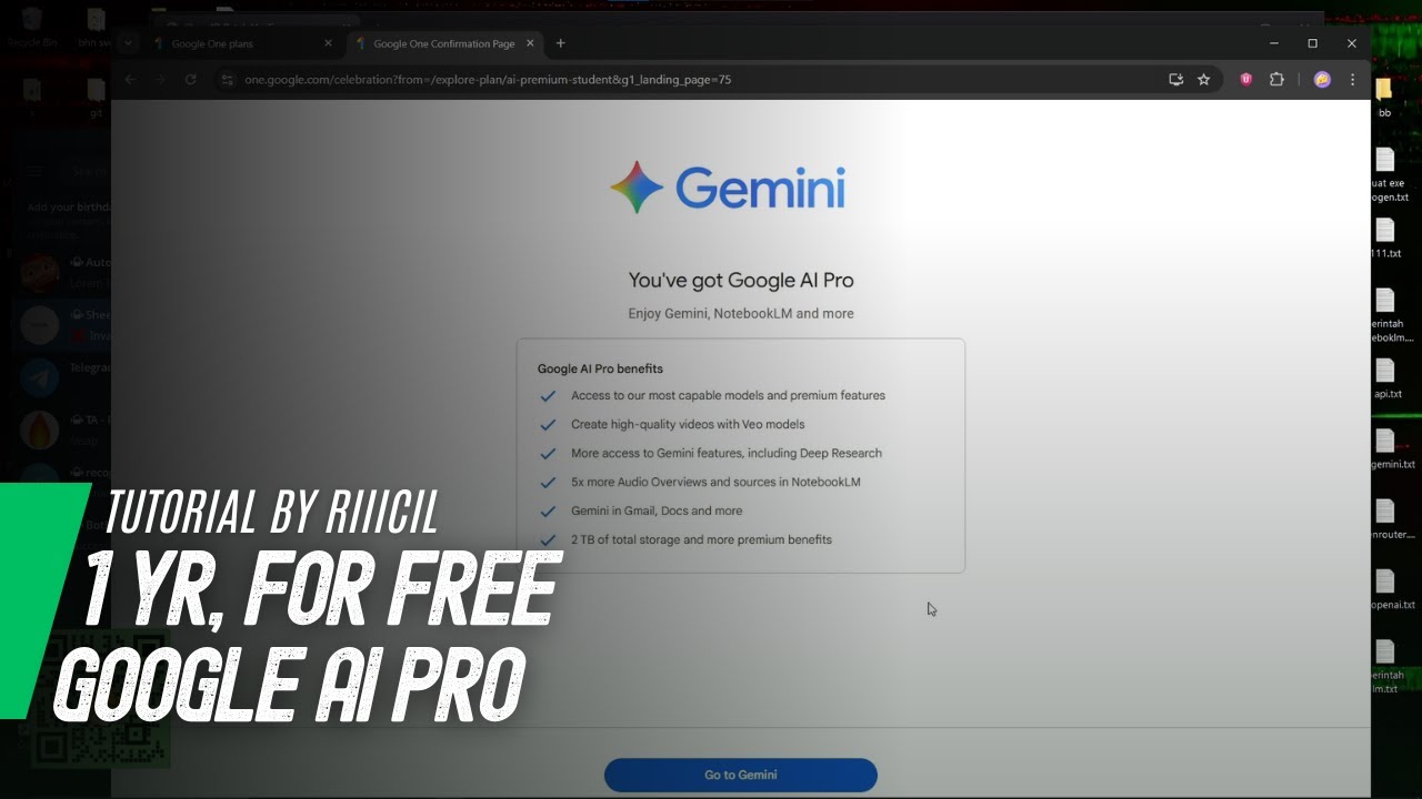 Still Available!! Google AI Pro 1 year for FREE [TUTORIAL]