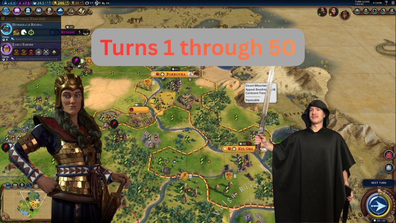 Dominating the known world with my Warrior Queen (Civiliation 6 gameplay)