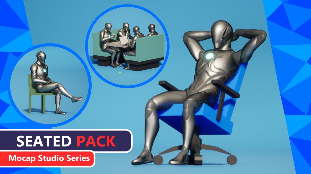 MOCAP STUDIO SERIES Seated Pack - Motion Capture Animation for Games