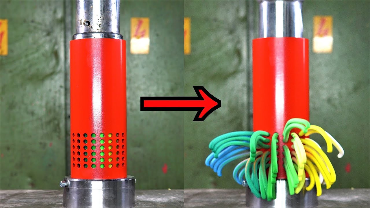 Crushing things with 150 TON Worm Maker Hydraulic Press Tool | Oddly satisfying!