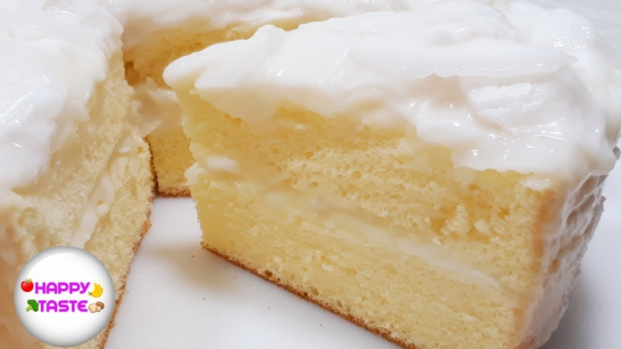 เค้กมะพร้าวอ่อนสูตรนุ่มCoconut cake recipe | happytaste
