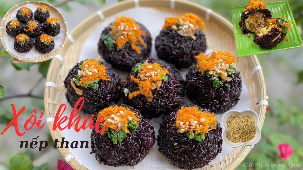 Cách làm xôi khúc / Bánh khúc nếp than lạ dẻo mềm thơm ngon dễ làm không bị khô!