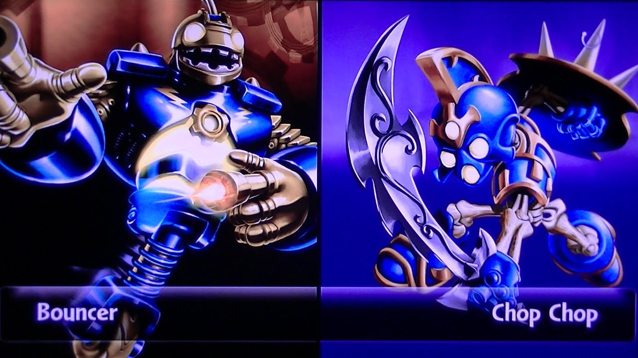 SKYLANDERS GIANT LEGENDARY BOUNCER VS CHOP CHOP