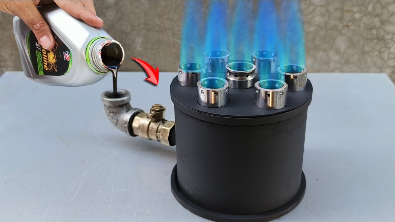 Creative Innovation ideas | waste engine oil free heat