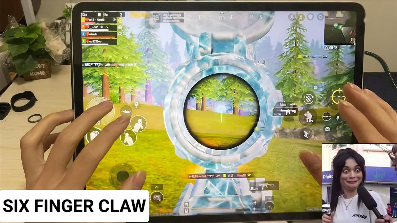 Six FINGER to IPAD PRO 2018 12.9 PUBG MOBILE