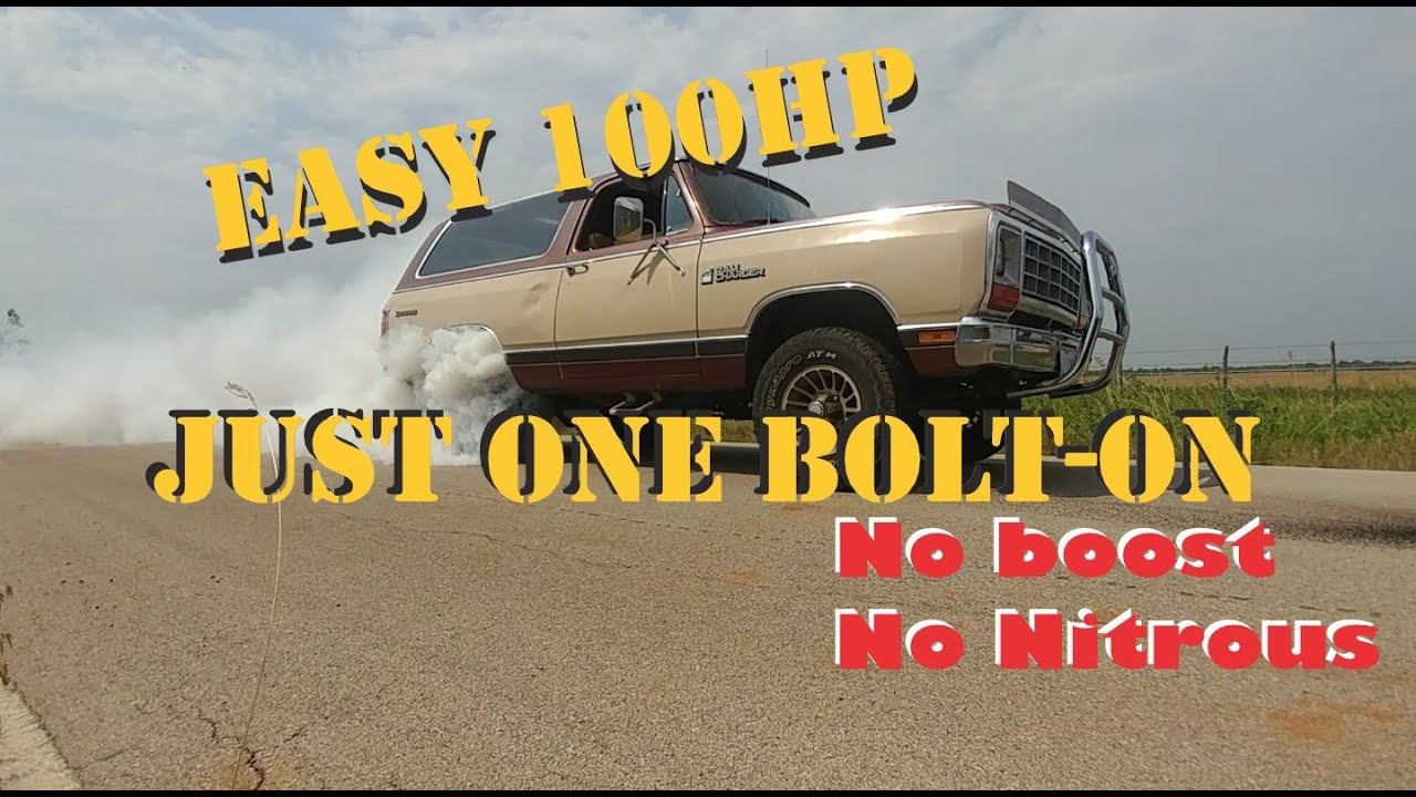 Holley Sniper Equipped Dodge Ramcharger 4X4 gains 100hp the easy way, with one simple bolt-on!