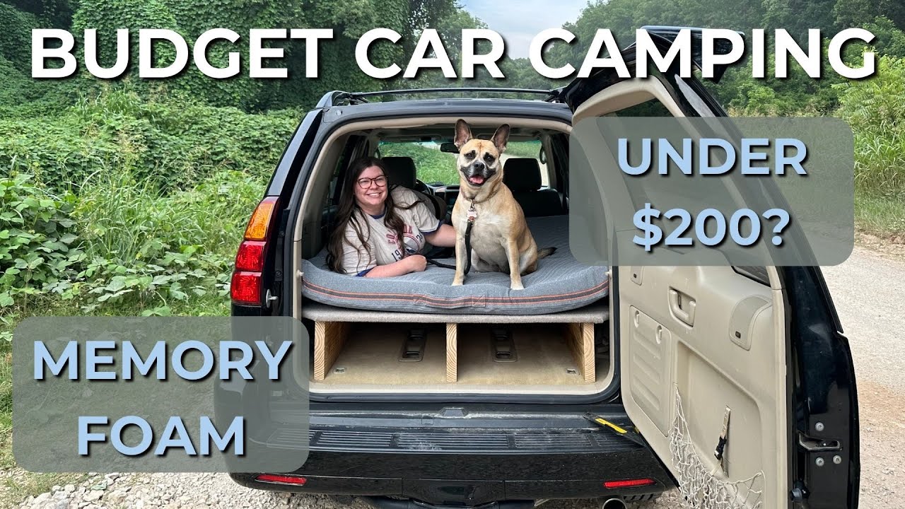 Budget car camping! A sleeping platform and mattress for my Lexus GX470 for under $200!!!