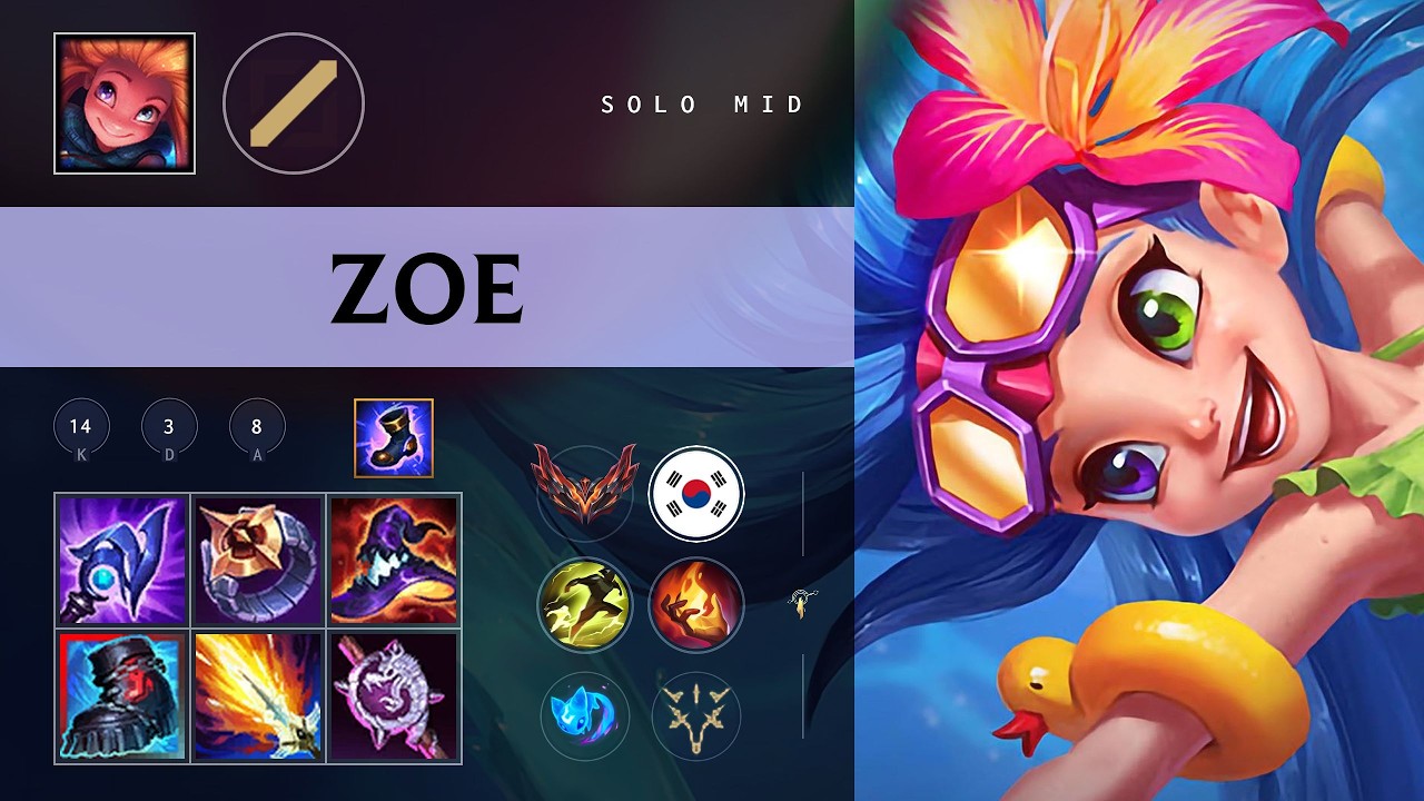 Zoe Mid vs Annie - KR Grandmaster Patch 26.10