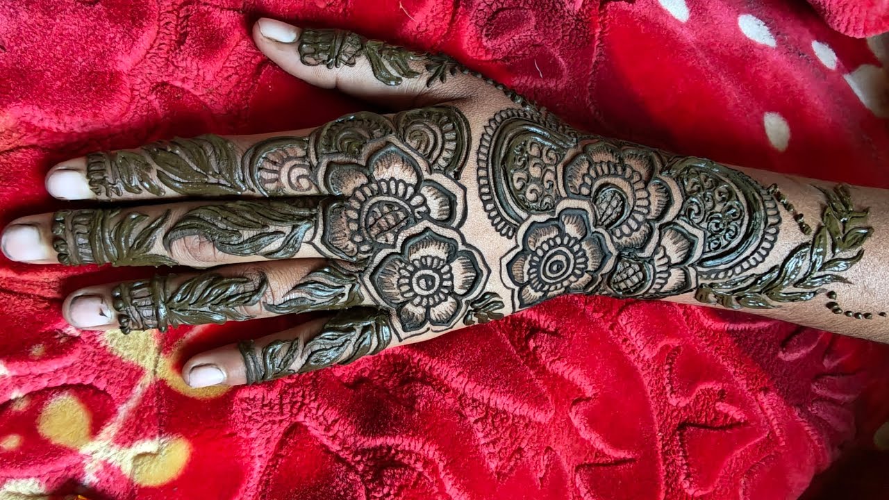 Back hand mehndi design flowers mehndi design 2026