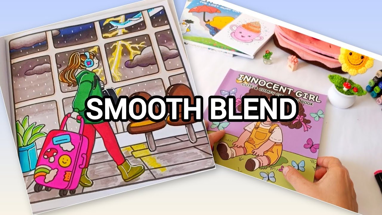 Relaxing Marker Coloring | Smooth Blending & Soft Gradients