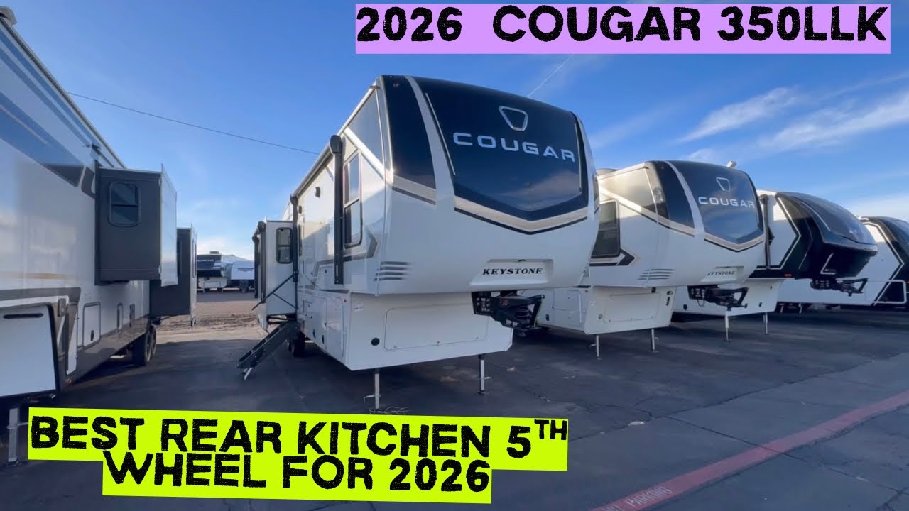 Лучший прицеп-дача с задней кухней 2026 года! Keystone Cougar 350LLK 2026 года.