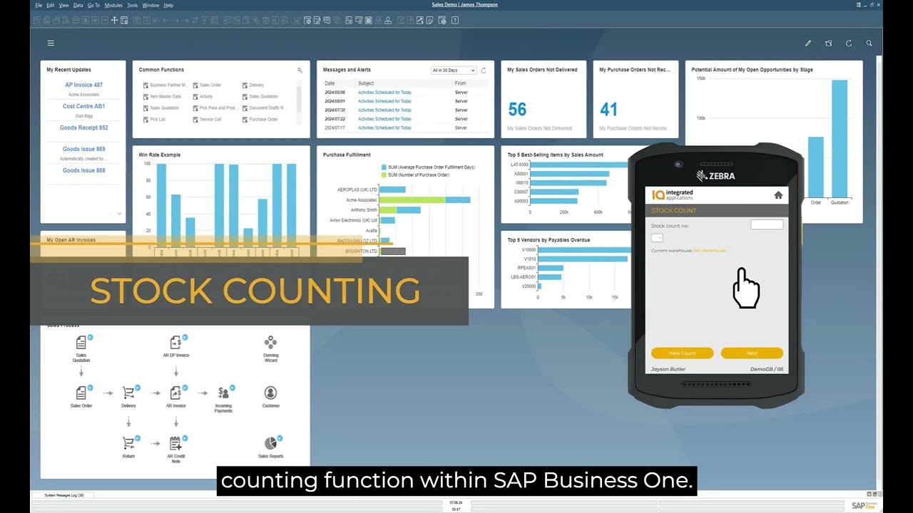 Integrated Applications Stock Management WMS Mobile App for SAP Business One