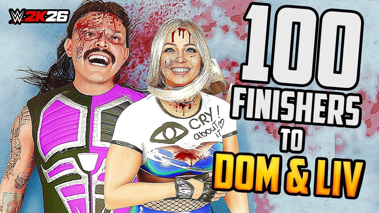 100 Finishers To Dominik Mysterio & Liv Morgan !!! (WWE 2K26 Countdown)