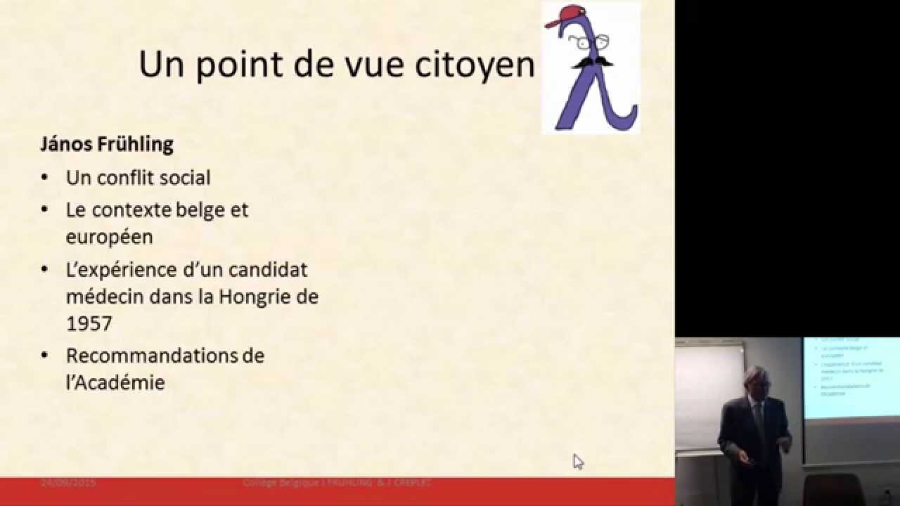 J. Fr&uuml;hling et J. Cr&eacute;plet. La saga du numerus clausus en Belgique.