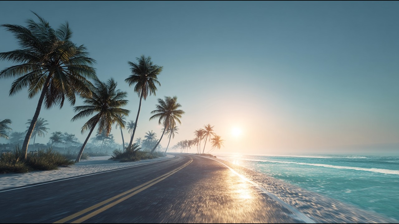 LIVE 24/7 Sunrise Coastal Drive 🌊 | Relaxing Ocean Chill Music for Work, & Calm | Mellow Flow Music
