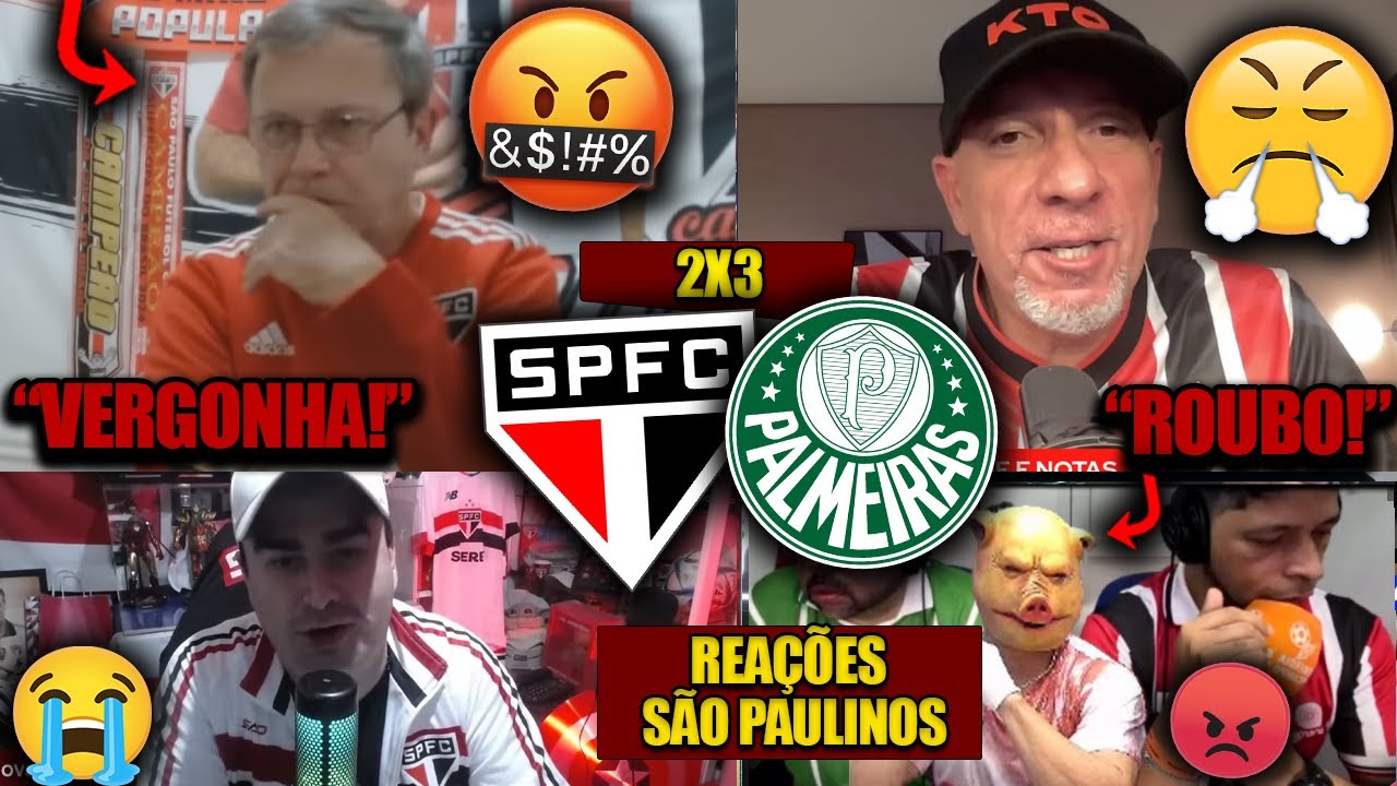 REAÇÕES dos SÃO PAULINOS - SÃO PAULO 2X3 PALMEIRAS - BRASILEIRÃO 2025 - REACT VAMOS RIR DO TRICOLOR!