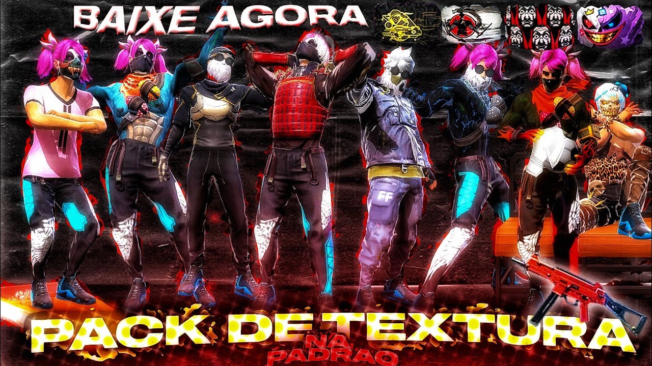 🔥PACK de TEXTURA EXCLUSIVO para 4x4🔥(CONT&Eacute;M 8 SKINS INSANAS + ARMAS) (FF NORMAL/MAX?/4.240/IPHONE?)