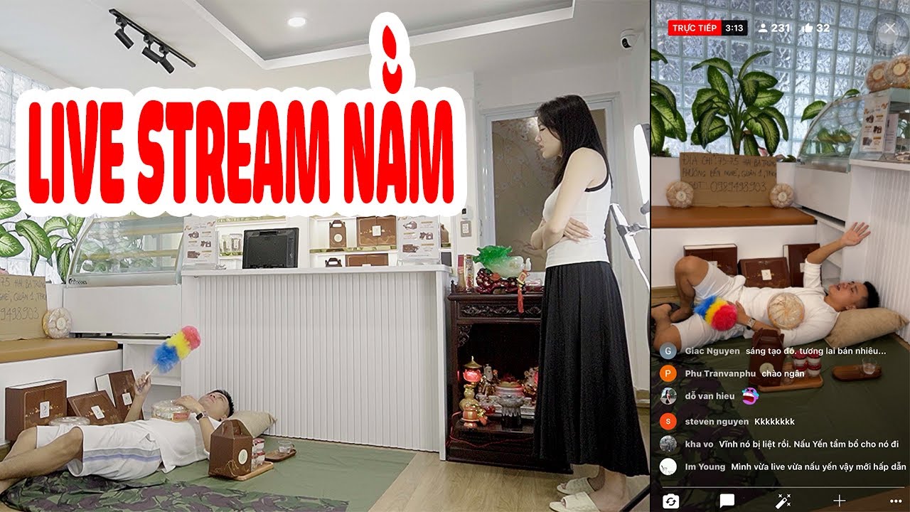 Nằm Live Stream Bán Yến - Ngân Shock Khi Bán Được Rất Nhiều | Ngân Ngân Offcial.