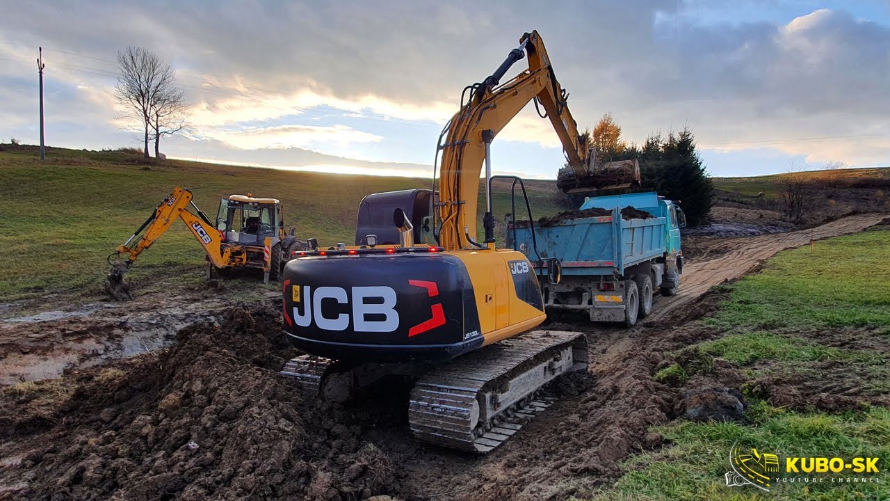 Stavba cesty | ZEMNÉ PRÁCE ORAVA | TATRA sklápač & JCB bager