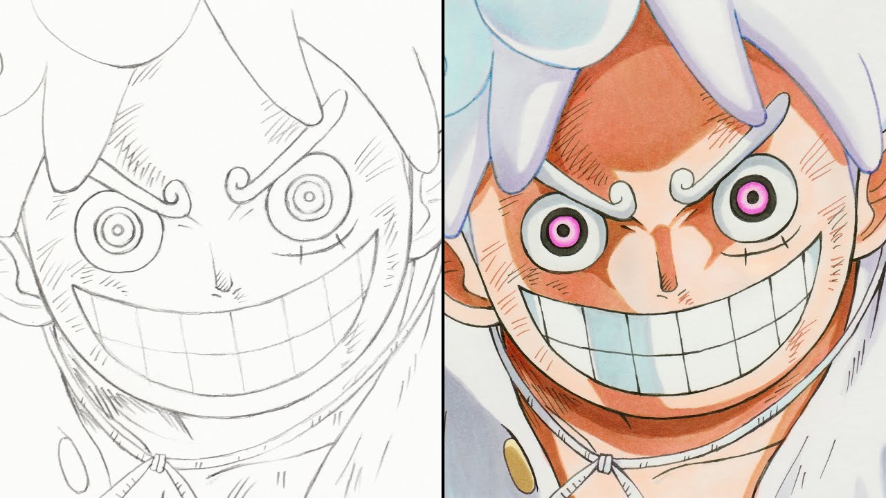 如何畫路飛 | 海賊王 | 莫奇•D•路飛 | 魯夫 | 畫畫教學 | How to draw Monkey D. Luffy | gear 5 | ONE PIECE