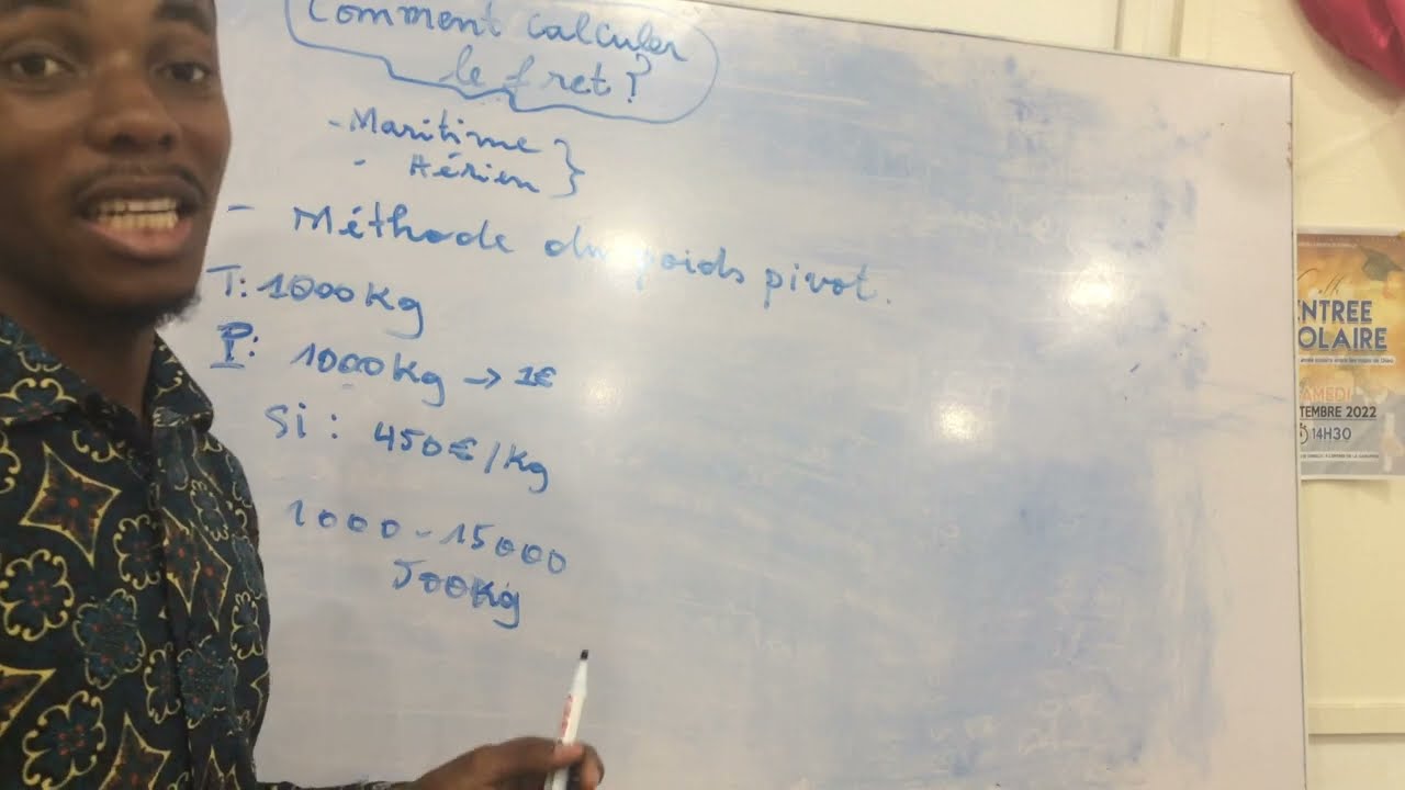 Méthode de calcul du fret: Méthodes de  Payant pour; Tarif général; L' up; Poids pivot ; forfait.