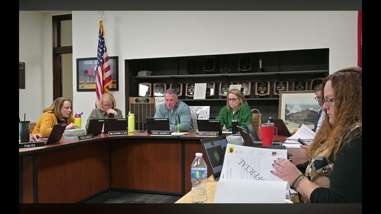 Cameron board of education discusses and approves a contract NOT on the agenda