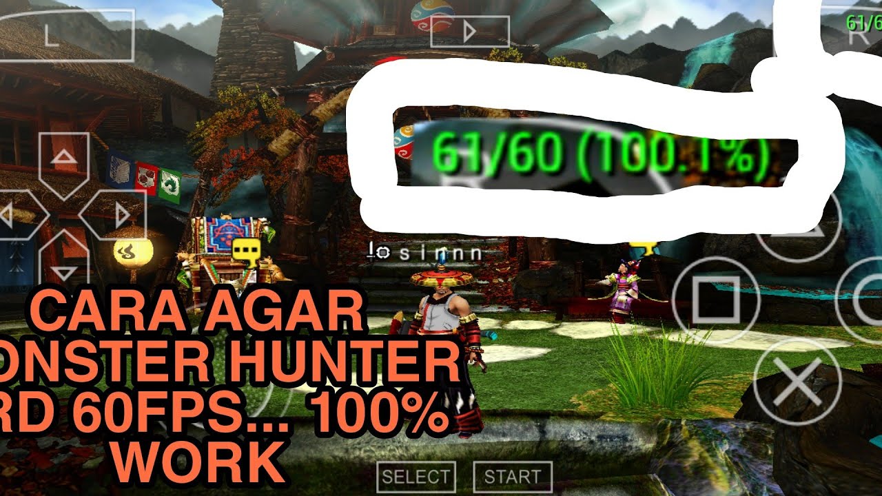 CARA AGAR MONSTER HUNTER 3RD PPSSPP 60FPS 100% WORK | HOW TO ENABLE 60FPS ON MONSTER HUNTER 3RD