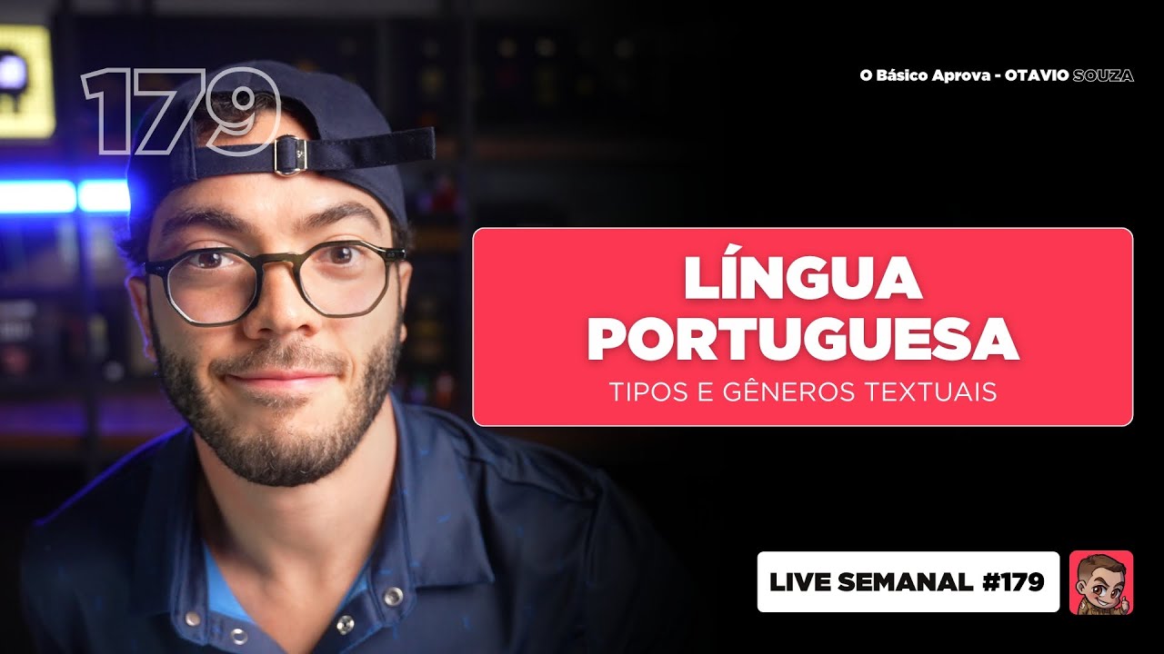 Língua Portuguesa: Tipos e Gêneros Textuais | Mentoria OBA | Live #178