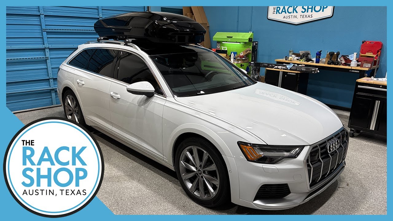 2020-2025 Audi A6 Allroad Thule Wingbar EDGE with Thule Motion 3 XL Cargo Box | The Rack Shop
