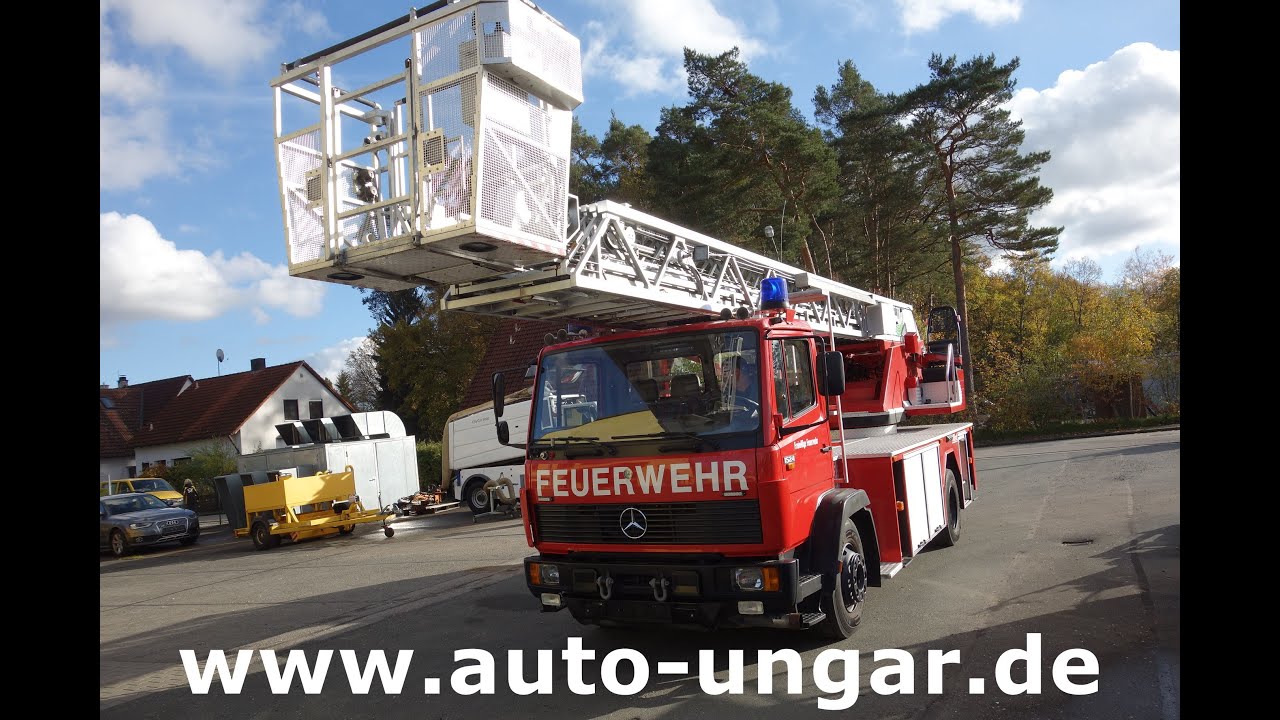 Mercedes Benz 1524 DLK 23-12 Metz Drehleiter Feuerwehr Baujahr 1994 www.auto-ungar.de