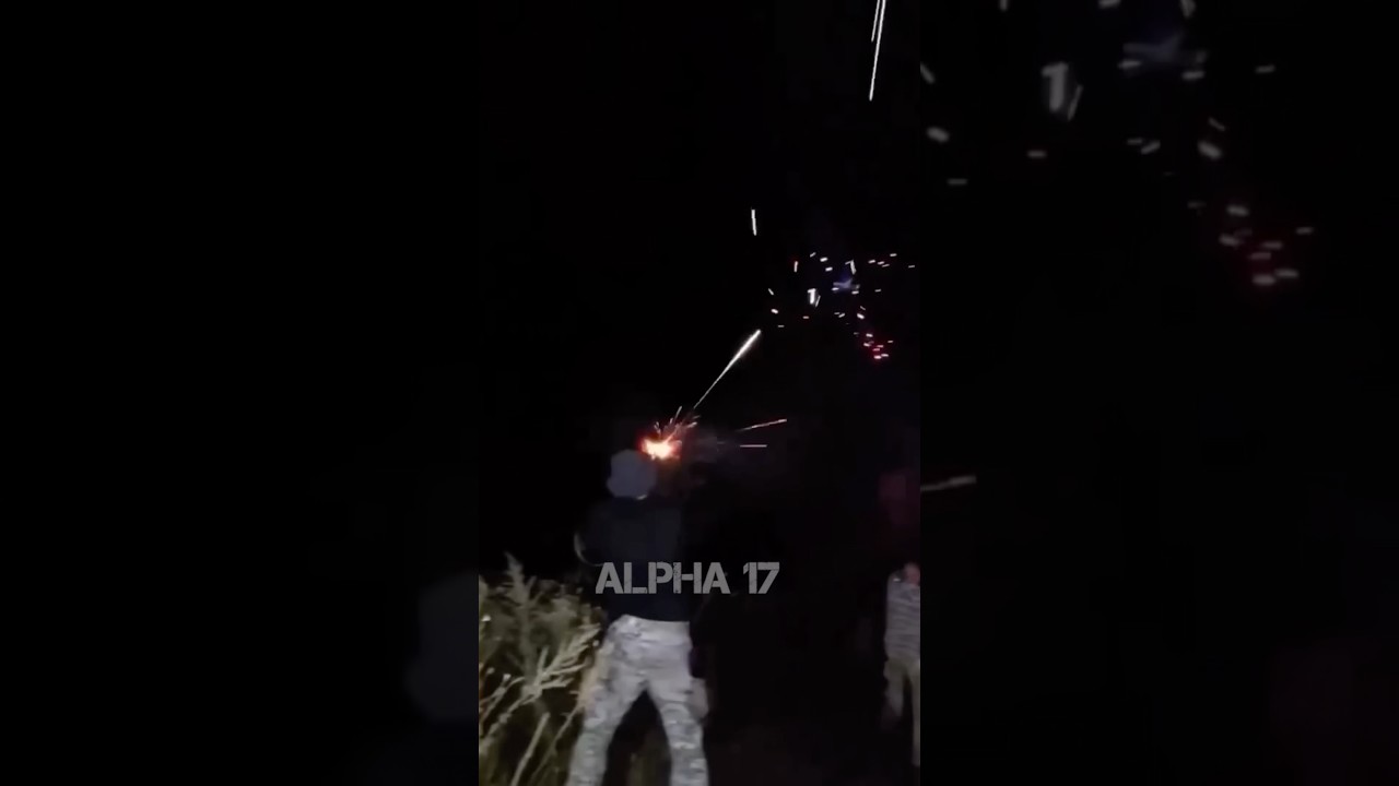Nighttime operation of Russian Armed Forces mobile fire groups against drones. #Shorts