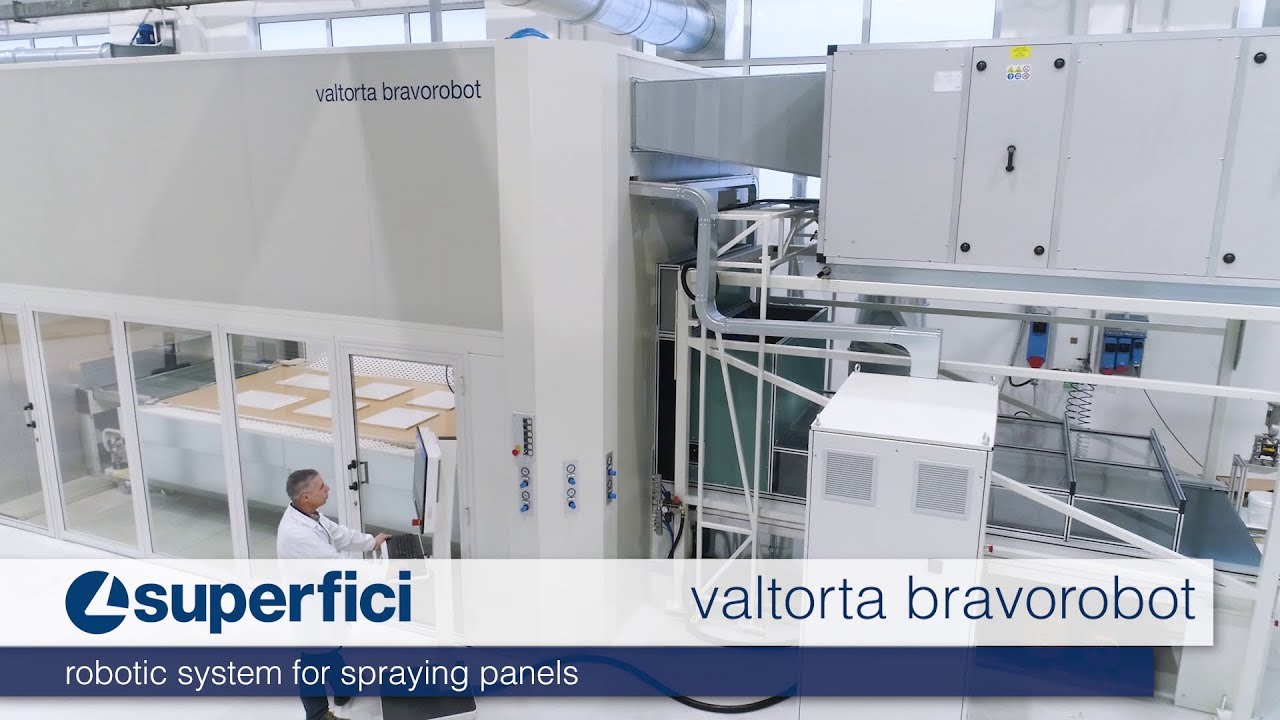 Superfici valtorta bravorobot - robotic system for spraying panels