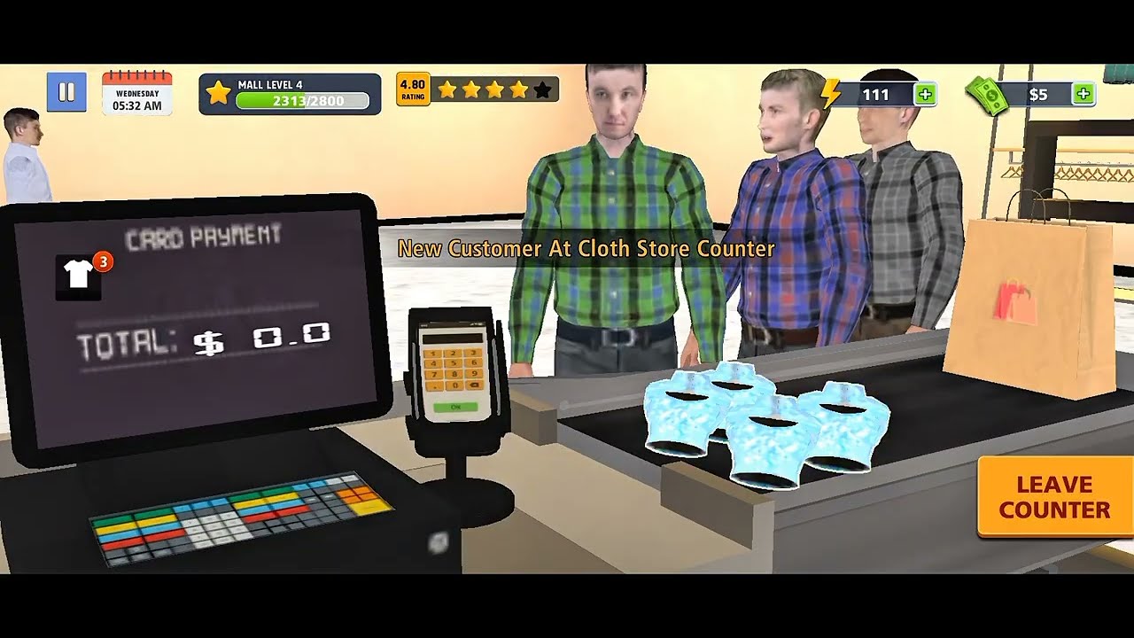I PLAY A MALL & FAST FOOD SIMULATOR Episode 2 😁
