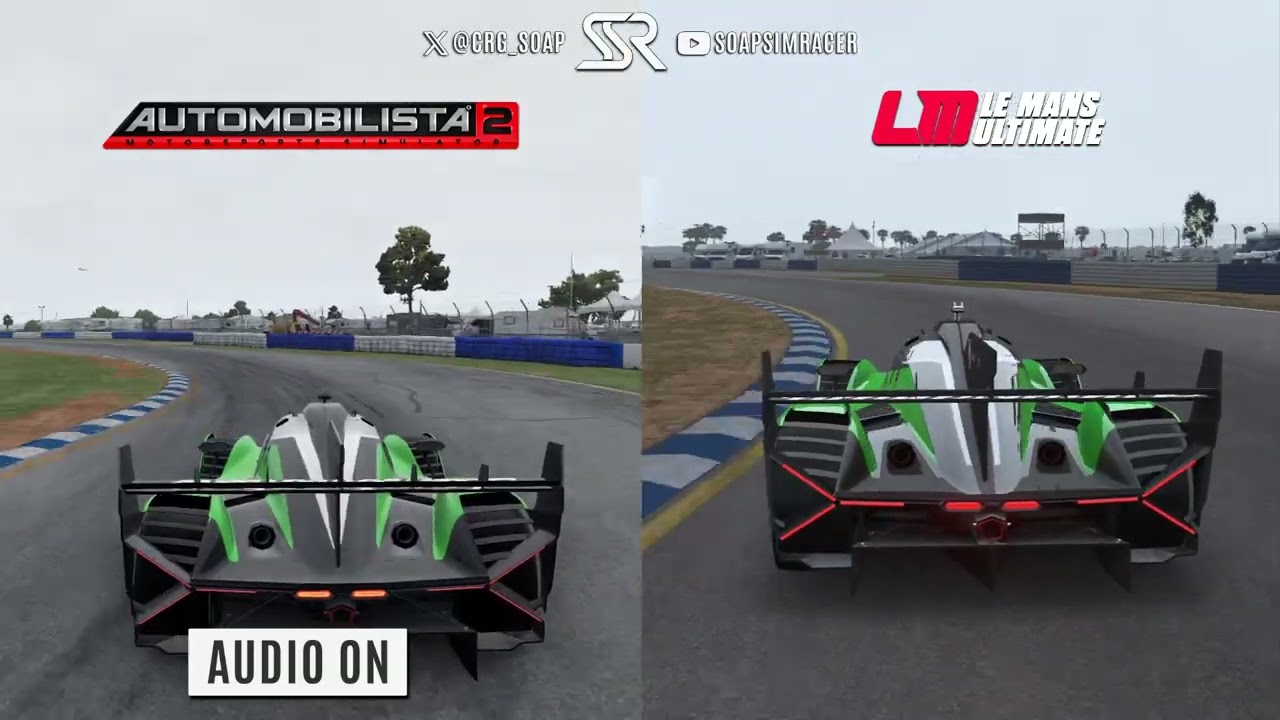 Automobilista 2 vs Le Mans Ultimate | Lamborghini SC63 at Sebring Comparison