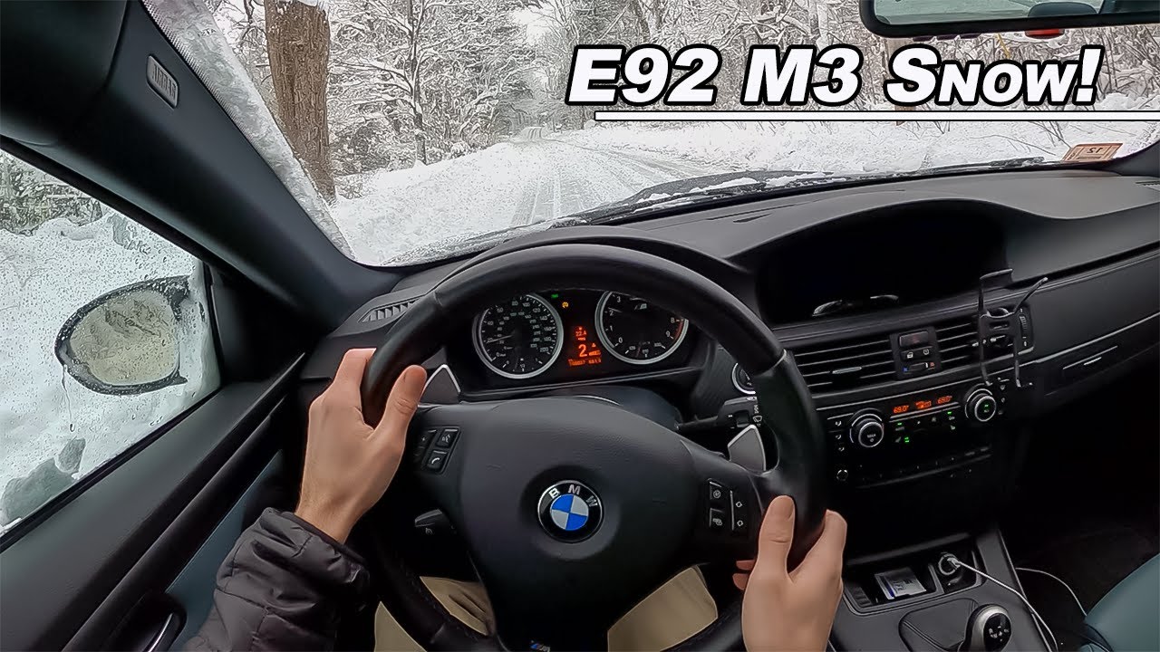 BMW E92 M3 Snow Drive — почему задний привод веселее (бинауральное аудио от первого лица)
