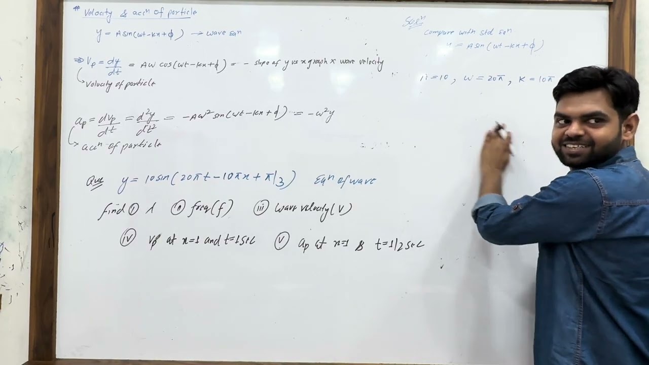 Wave Motion L4 | Wave Speed in String Derivation + Energy in Waves | Vijay Sir NIT Bhopal