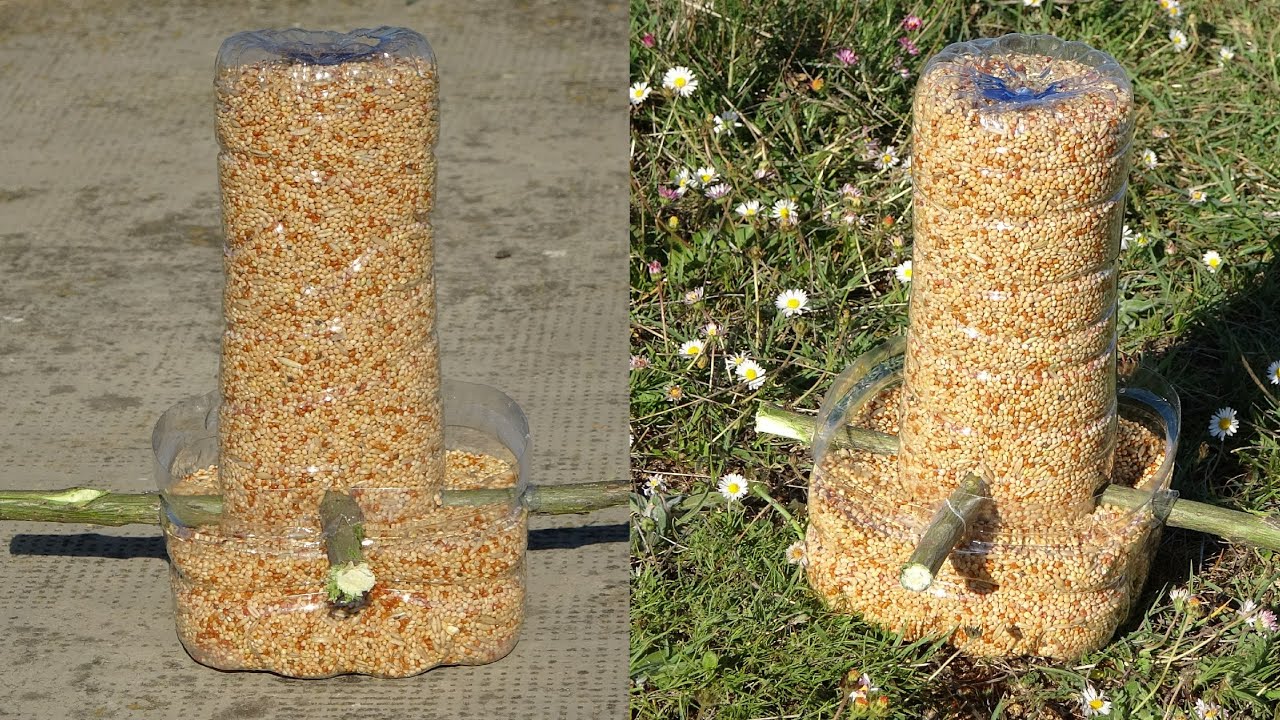 Como hacer un comedero para pajaros con botellas