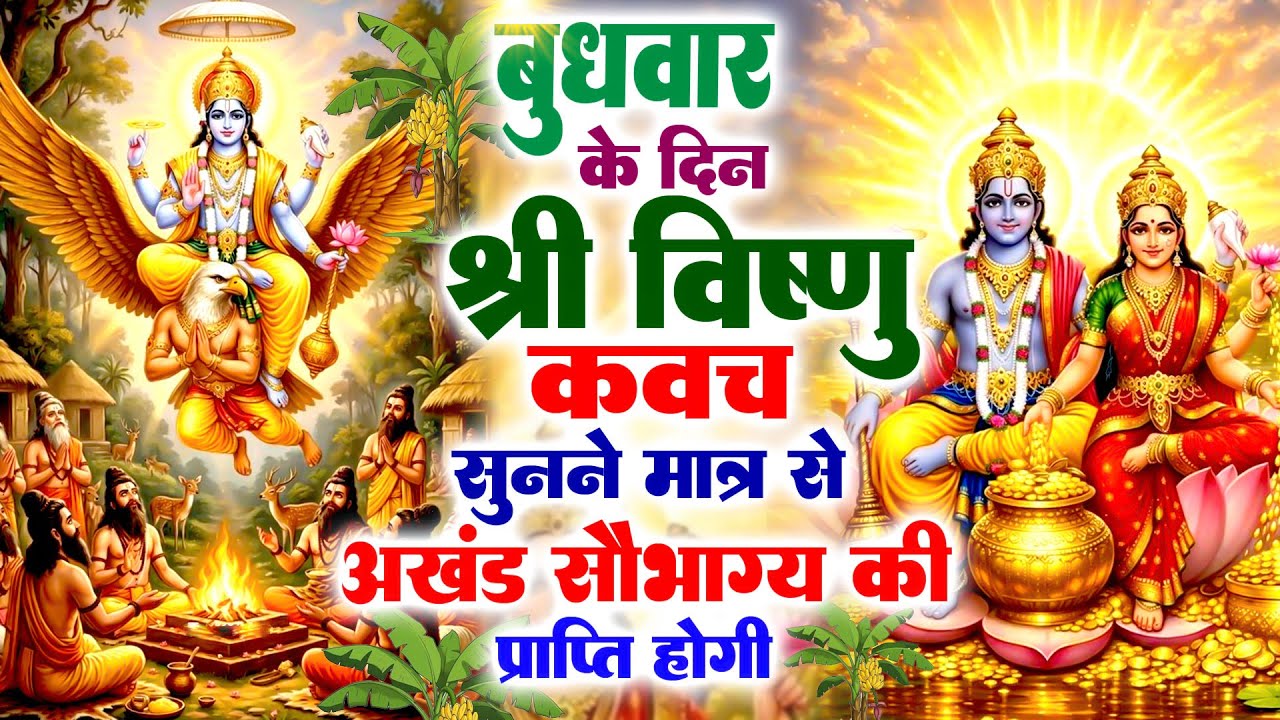 बुधवार के दिन श्री विष्णु जी की कवच सुनने मात्र से अखंड सौभाग्य की प्राप्ति होगी#ShreeVishnukawach
