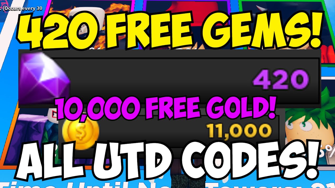420 Gems & 10,000 Gold Codes! Ultimate Tower Defense ALL CODES!