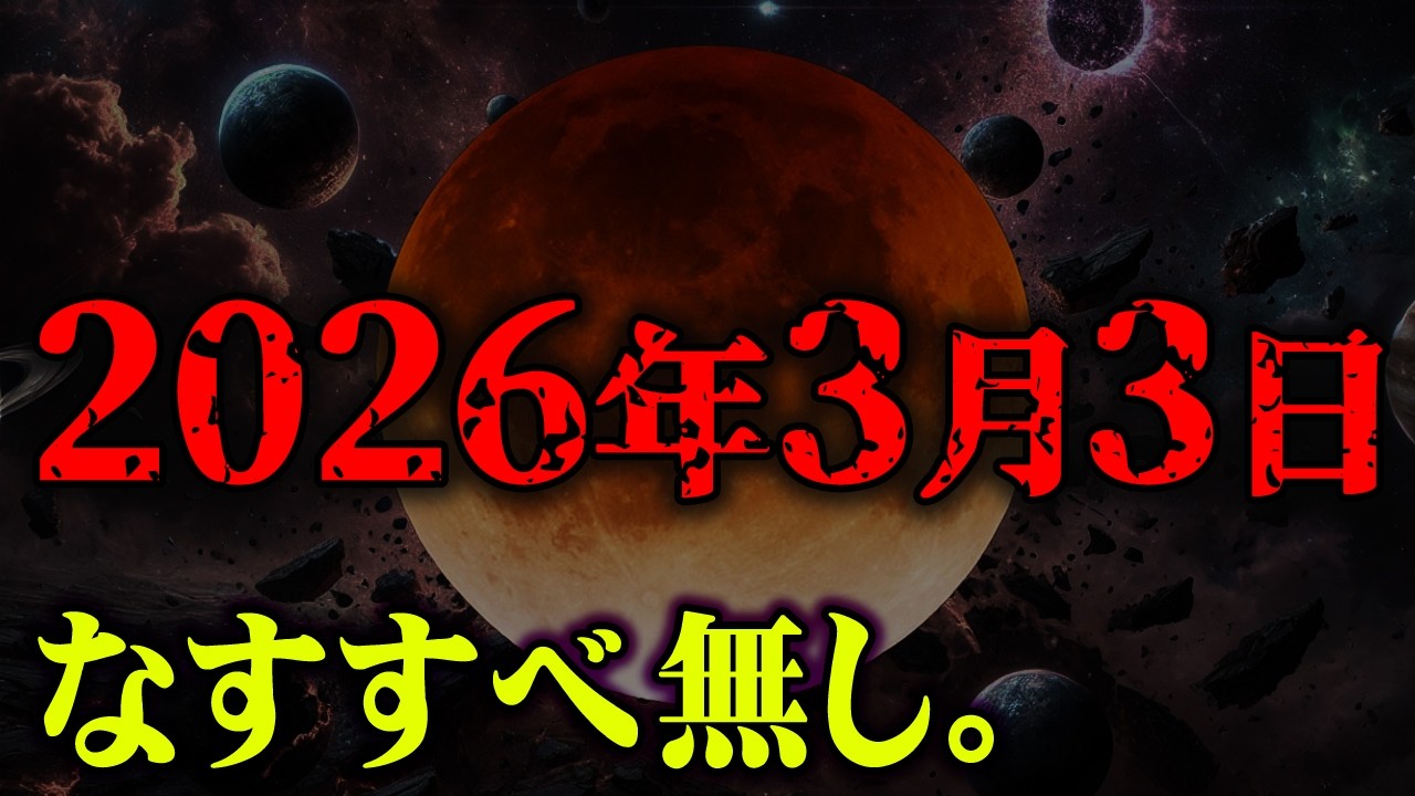 2026年3月3日、皆既月食がもたらす大災難がヤバすぎる...【 都市伝説 】